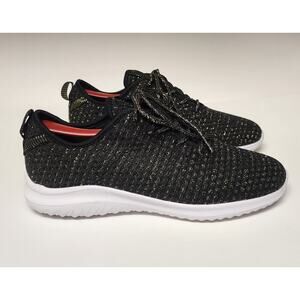 Geers Women's Tennis Dream Seek Sneakers Shoes Footwear Black/Gold Size 8